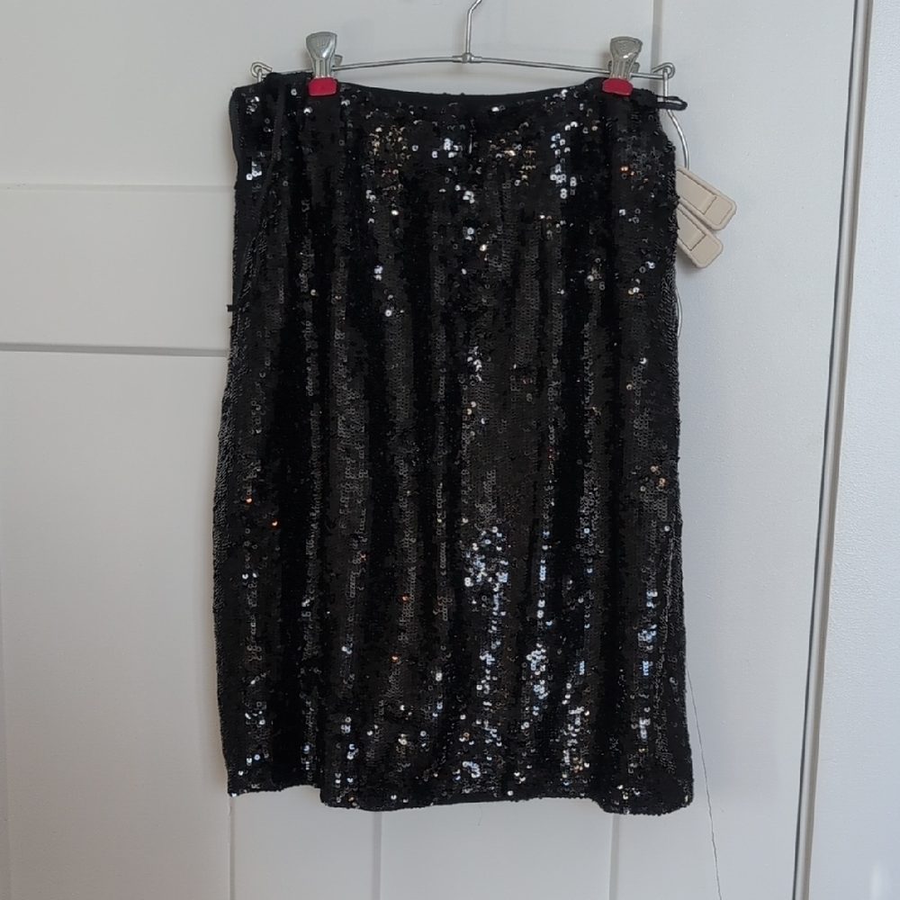 Ralph Lauren Black Sequin Mini Skirt